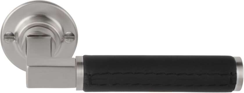 1930 DLGRR50 satin nickel black leather