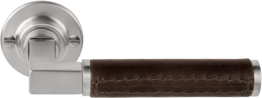 1930 DLGRR50 satin nickel brown leather