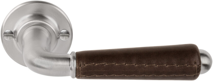 1952 DLGRR50 satin nickel brown leather