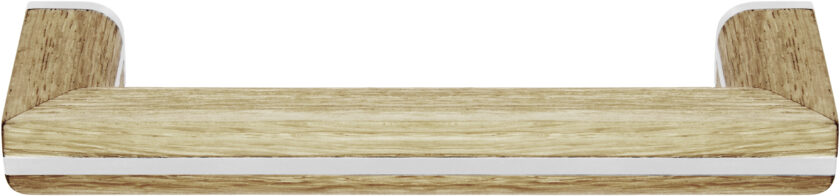 PB22 160 satin stainless steel natural oak wood