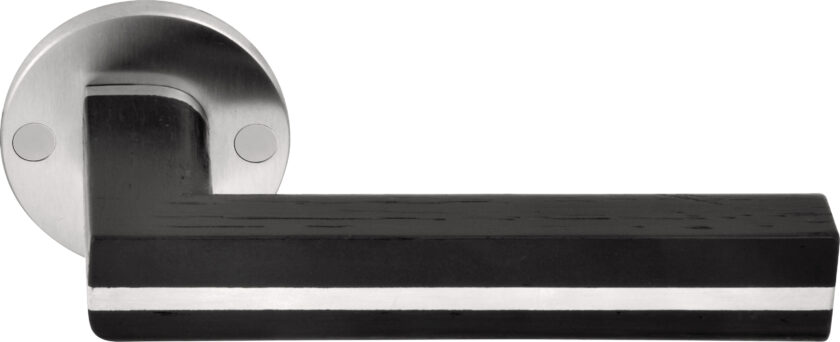 PBL22 50 satin stainless steel black oak wood