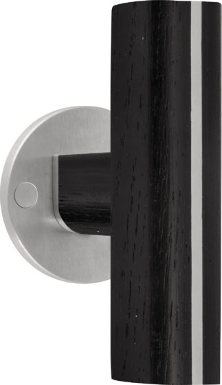 PBT22 50 satin stainless steel black oak wood
