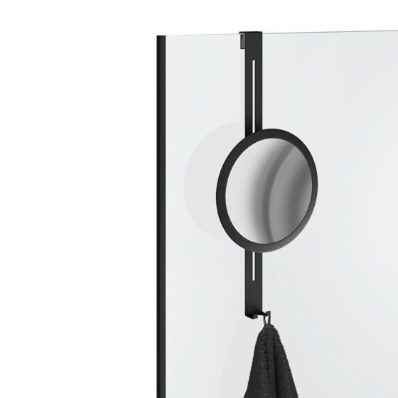HANG UP Cosmetic mirror for shower glass separation