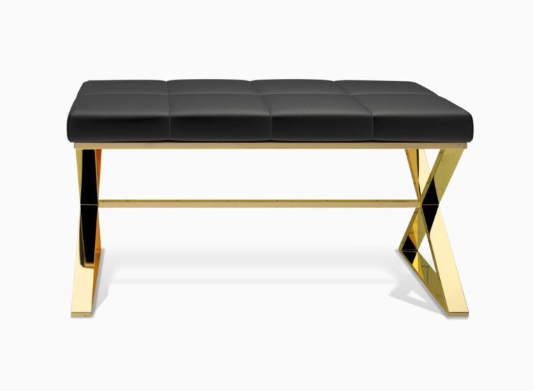 BENCH Bench - gold/eco leather cushion black