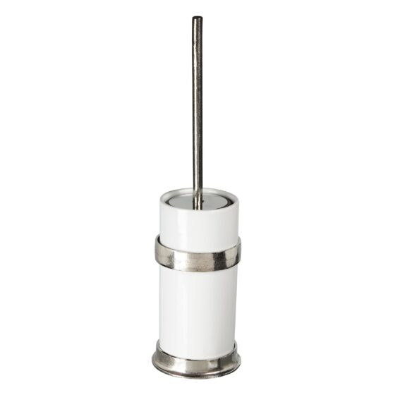 STUK TOILETBORSTELHOUDER "WHITE POT" WIT BRONS (WB)