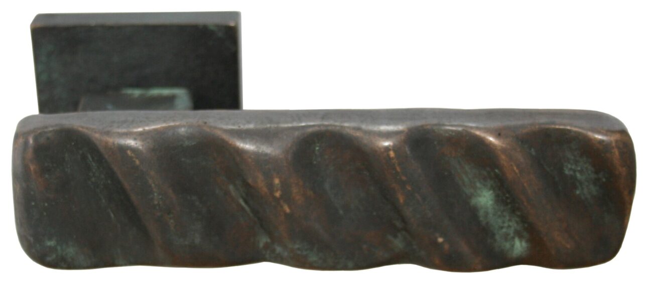 PAAR DEURKLINK MG2222 GROEN BRONS (OG) zonder BB 150mm