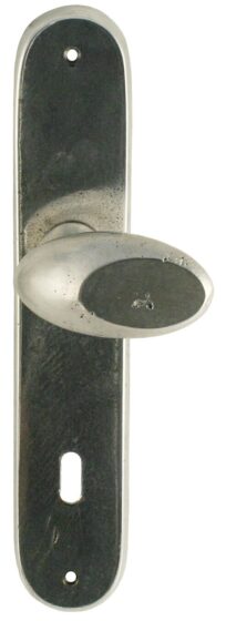 PAAR DEURKNOP MG3PL1628-1 ZILVER (BS) op Plaat !AXE!
