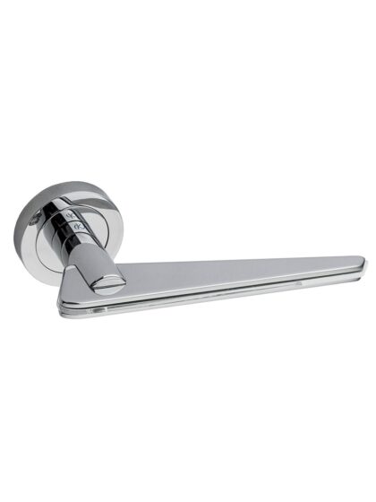 PAAR DEURKLINK TRATTO / T11 CHROOM (CL) / TRANSPARANT zonder BB