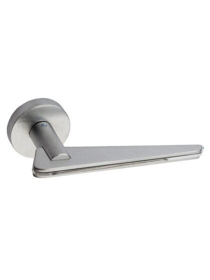 PAAR DEURKLINK TRATTO / T11 CHROOM MAT / TRANSPARANT zonder BB