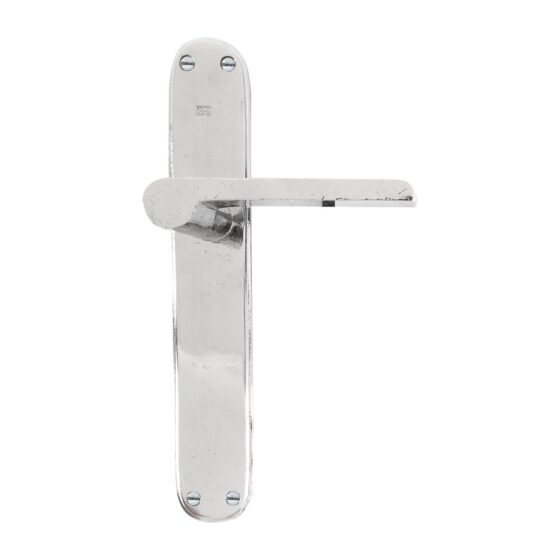 PAAR DEURKLINK PH1928 /P40 WIT BRONS (WB) op Plaat BLIND