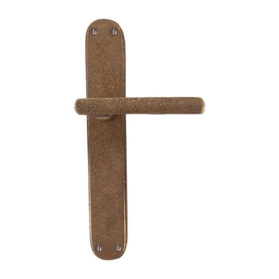 PAAR DEURKLINK PH1920 /P40 RUW BRONS (RB) op Plaat BLIND
