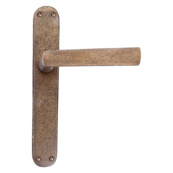 PAAR DEURKLINK PH1930 /P40 RUW BRONS (RB) op Plaat BLIND