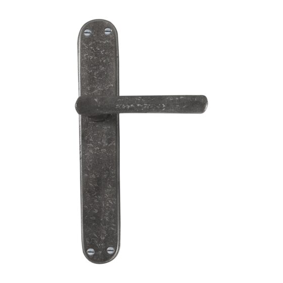 PAAR DEURKLINK PH1920 /P40 RUW METAAL (RM) op Plaat BLIND
