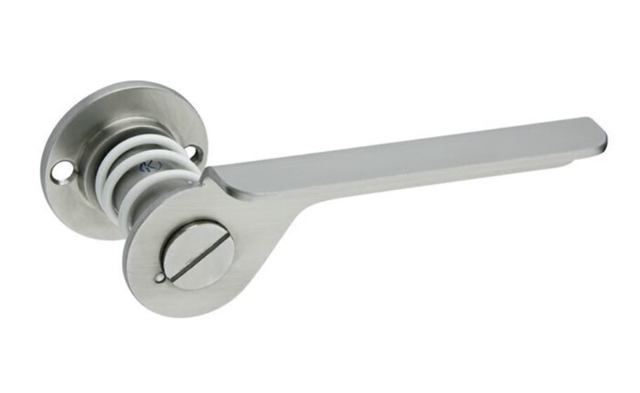 PAAR DEURKLINK SVING INOX MAT (INOX S) zonder BB WHITE SPRING
