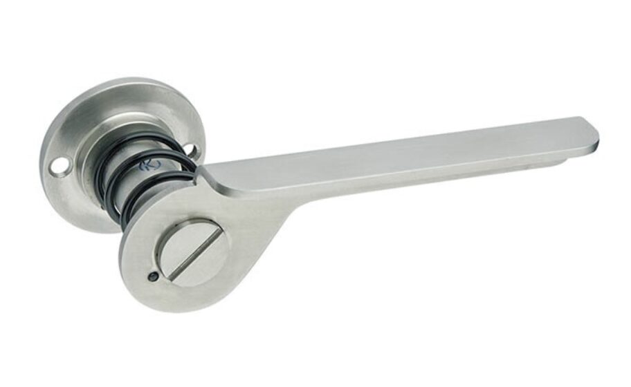 PAAR DEURKLINK SVING INOX MAT (INOX S) zonder BB BLACK SPRING