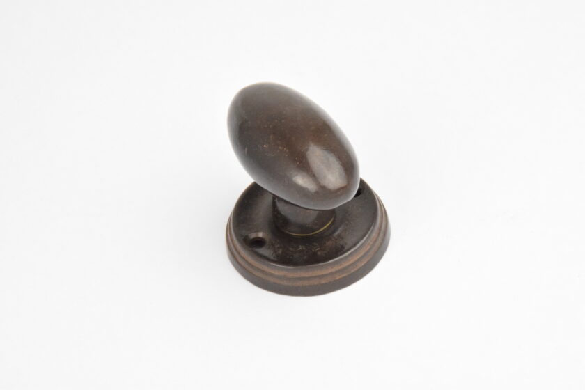 PAAR DEURKNOP Po10 R1-DIN-38mm DONKER BRONS (AZ) zonder BB