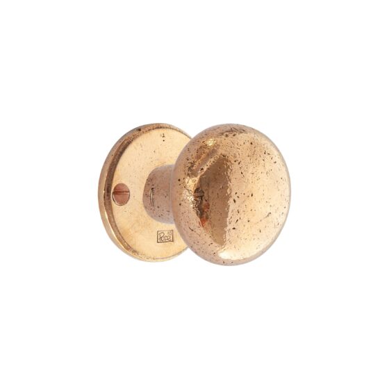 PAAR DEURKNOP PHR /50 RUW BRONS GEPOLIJST (RBP) zonder BB 45mm