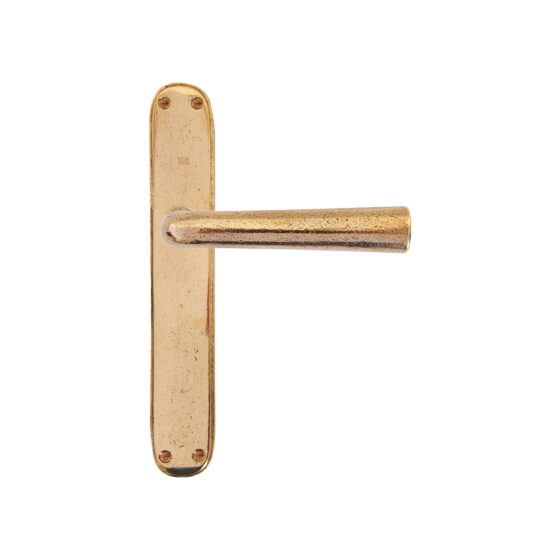 PAAR DEURKLINK PH1925+ /P40 RUW BRONS GEPOLIJST (RBP) op Plaat BLIND