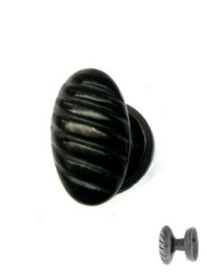 PAAR DEURKNOP PO5 R1-DIN-38mm DONKER BRONS (AZ) zonder BB
