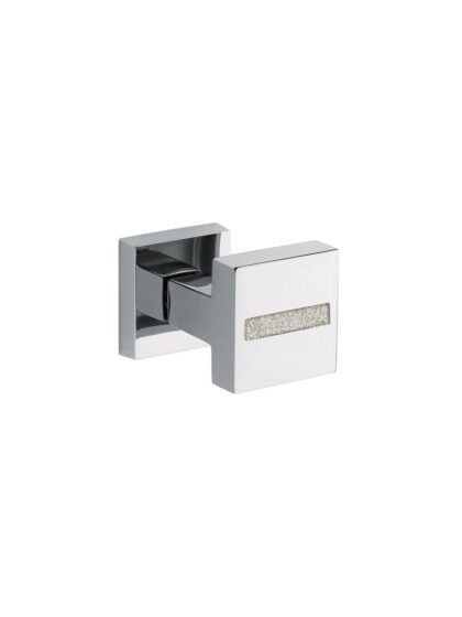 STUK DEURKNOP TUKE GLASS 629 50-Q/ CHROOM (CL) zonder BB 55x55mm