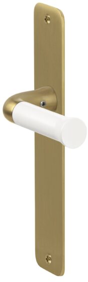 NOUR EV101P211SFC massieve deurkruk ongeveerd op schild blind PVD mat goud/wit