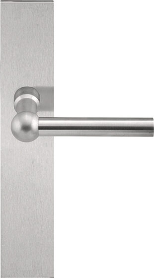 FERROVIA FVL110P236SFC L-massieve deurkruk ongeveerd op schild blind mat roestva