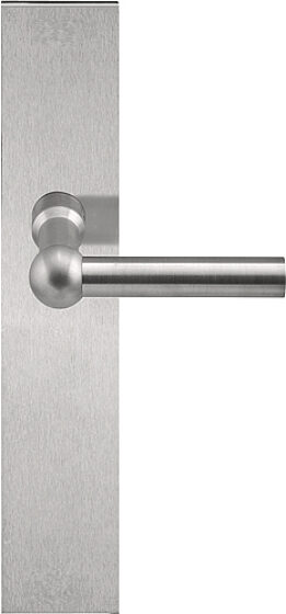 FERROVIA FVL85P236SFC L-massieve deurkruk ongeveerd op schild blind mat roestvas