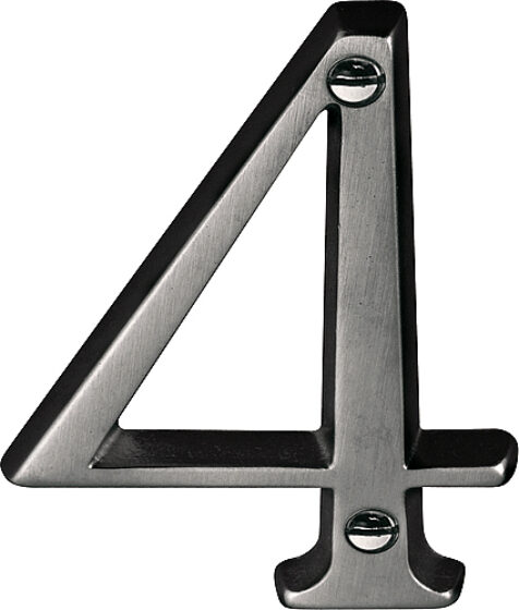 ~TIMELESS HN80-4 huisnummer 4 PVD mat nikkel