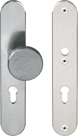 TIMELESS LB60-50 massieve veiligheidsschilden knop/kruk SKG*** PC55 PVD mat nikk