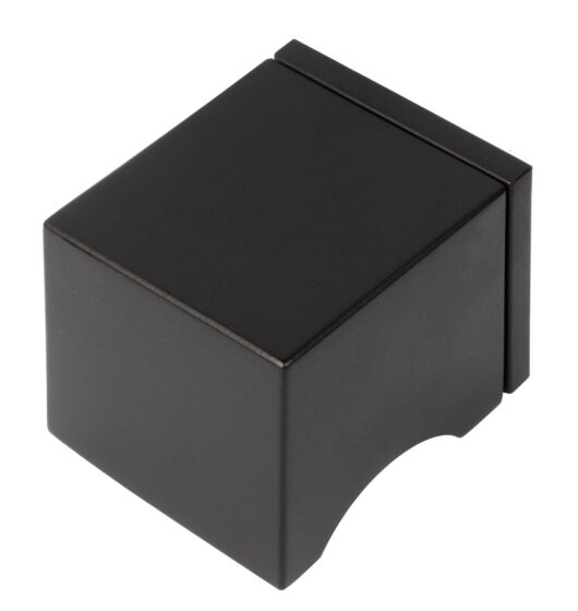 SQUARE LSQ51PD massieve knopkruk ongeveerd op rozet mat zwart