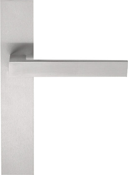 SQUARE LSQIICBP236SFC massieve deurkruk met korte nek ongeveerd op schild blind