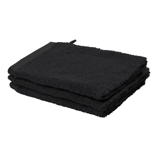 Oslo - Washandje - GOTS Katoen - 16x22 cm - Black