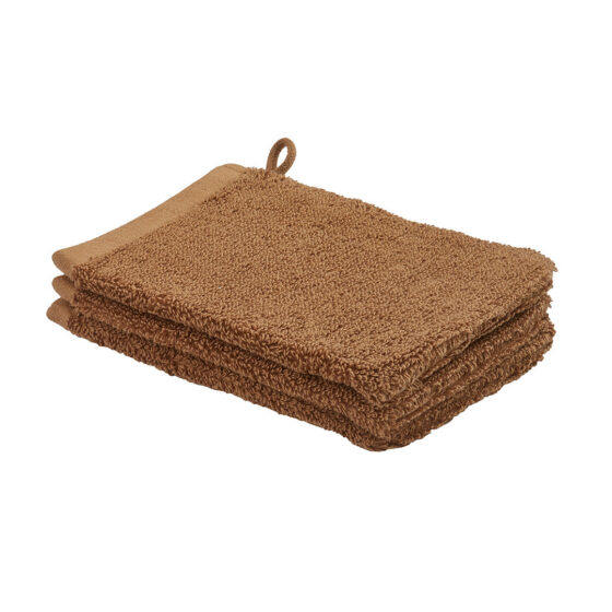 Oslo - Washandje - GOTS Katoen - 16x22 cm - Cinnamon