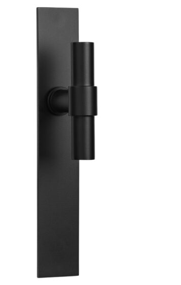 ONE PBT20P236SFC massieve deurkruk ongeveerd op schild blind mat zwart