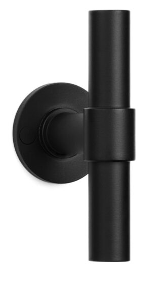 ONE PBT20XL/50 massieve deurkruk dubbel geveerd op rozet mat zwart